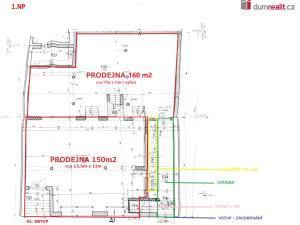 Pronájem obchodního prostoru, Hodonín, Dolní Valy, 150 m2