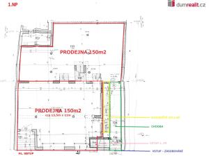 Pronájem obchodního prostoru, Hodonín, Dolní Valy, 160 m2