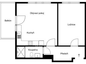 Pronájem bytu 2+kk, Horoměřice, Žižkova, 48 m2