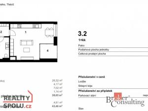 Pronájem bytu 2+kk, Třebíč - Nové Dvory, Maxima Gorkého, 59 m2