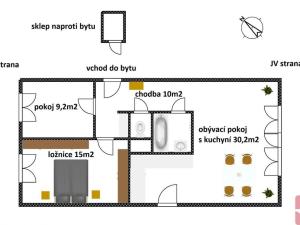 Pronájem bytu 3+kk, Praha - Michle, Přímětická, 68 m2