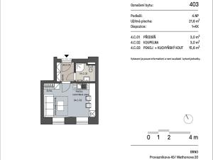 Pronájem bytu 1+kk, Brno, Mathonova, 19 m2