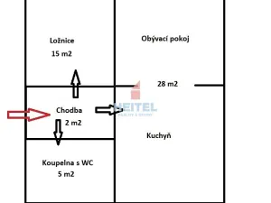 Pronájem bytu 2+1, Ostrava, Čujkovova, 53 m2