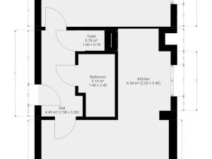 Pronájem bytu 2+kk, Praha - Libeň, Sokolovská, 51 m2