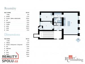 Pronájem bytu 3+kk, Praha - Smíchov, Kroftova, 98 m2