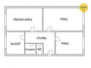 Prodej bytu 3+1, Velké Meziříčí, Na Výsluní, 61 m2