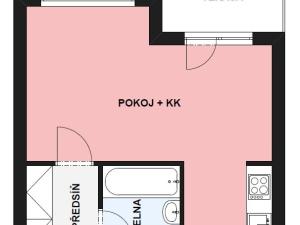 Pronájem bytu 1+kk, Brno, Dusíkova, 42 m2