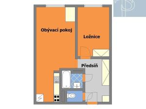 Pronájem bytu 2+kk, Praha - Horní Počernice, Božanovská, 43 m2