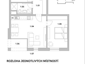 Pronájem bytu 2+kk, Chlumec nad Cidlinou, Komenského, 53 m2