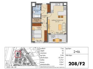 Prodej bytu 2+kk, Praha - Ruzyně, Stočesova, 52 m2