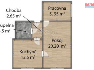 Pronájem bytu 2+kk, Dnešice, 50 m2