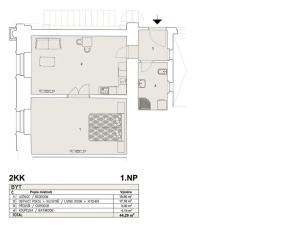 Pronájem bytu 2+kk, Praha - Nové Město, Lípová, 44 m2