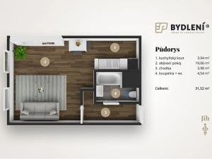 Prodej bytu 1+kk, Teplice, Krušnohorská, 31 m2