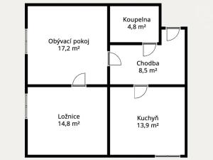 Pronájem bytu 2+1, Most, Josefa Skupy, 55 m2