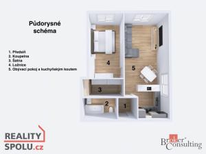 Prodej bytu 2+kk, Luštěnice, 49 m2