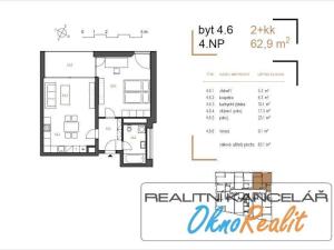 Pronájem bytu 2+kk, Přerov - Přerov I-Město, Seifertova, 62 m2