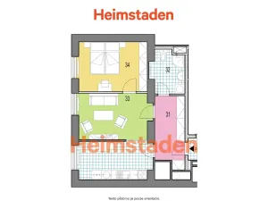 Pronájem bytu 2+kk, Ostrava - Poruba, Havlíčkovo náměstí, 48 m2