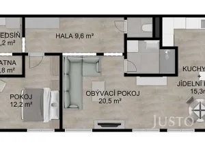 Prodej bytu 2+kk, Písek, Pražská, 67 m2