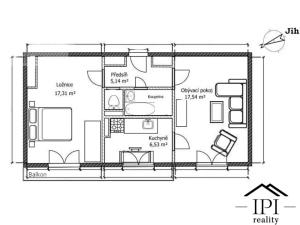 Pronájem bytu 2+1, Litvínov, Podkrušnohorská, 51 m2