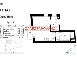 Prodej bytu 1+kk, Kutná Hora, Sokolská, 34 m2