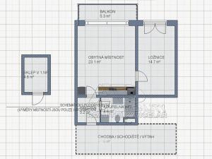 Pronájem bytu 2+kk, České Budějovice, Na Zlaté stoce, 46 m2