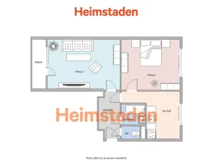Pronájem bytu 2+1, Karviná - Nové Město, Cihelní, 54 m2