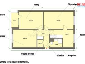 Prodej bytu 3+1, Cheb, Lesní, 77 m2