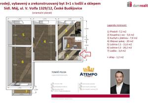 Prodej bytu 3+1, České Budějovice - České Budějovice 2, V. Volfa, 74 m2