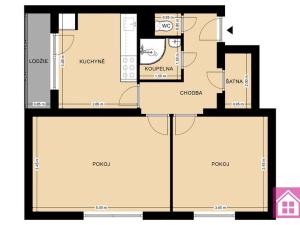 Pronájem bytu 2+1, Břeclav - Poštorná, Gagarinova, 56 m2