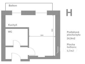 Pronájem bytu 1+kk, Písek - Budějovické Předměstí, Mírové nám., 31 m2