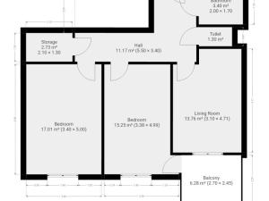 Pronájem bytu 2+1, Praha - Hrdlořezy, Hrdlořezská, 64 m2