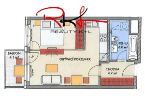 Prodej bytu 2+kk, Praha - Dolní Měcholupy, Honzíkova, 41 m2