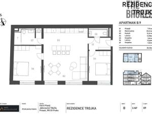 Prodej bytu 3+kk, Horní Planá, Náměstí, 87 m2