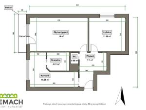 Pronájem bytu 2+1, Staré Město, Kopánky, 56 m2