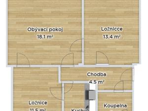 Prodej bytu 3+1, Votice, Dopravní, 68 m2