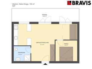 Prodej apartmánu, Meka Draga, Chorvatsko, 289 m2