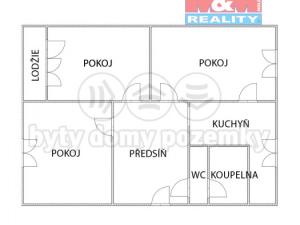 Prodej bytu 3+1, Chomutov, Školní pěšina, 75 m2