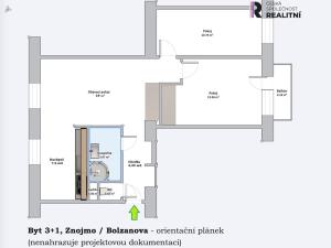 Prodej bytu 3+1, Znojmo, Bolzanova, 64 m2