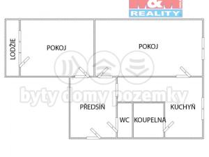 Prodej bytu 2+1, Chomutov, Borová, 60 m2