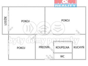 Prodej bytu 3+1, Chomutov, Kamenná, 75 m2