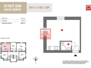 Prodej bytu 1+kk, Sušice - Dolní Staňkov, 23 m2