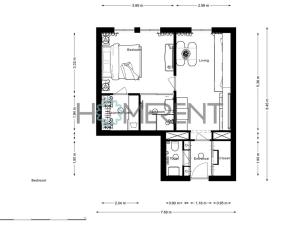 Pronájem bytu 2+kk, Praha - Nusle, Nezamyslova, 55 m2