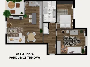 Prodej bytu 3+kk, Pardubice, Jozefa Gabčíka, 78 m2