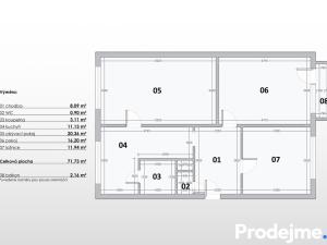 Prodej bytu 3+1, Znojmo - Přímětice, Werichova, 77 m2