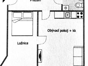 Prodej bytu 2+kk, Praha - Karlín, Březinova, 50 m2