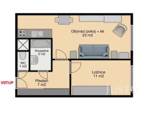 Pronájem bytu 2+kk, Praha - Stodůlky, Píškova, 43 m2