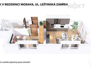 Pronájem bytu 2+kk, Zábřeh, Leštinská, 53 m2