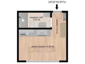 Prodej bytu 1+kk, České Budějovice - České Budějovice 3, Pekárenská, 20 m2