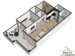 Pronájem bytu 2+kk, Kroměříž, Nitranská, 70 m2