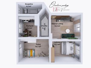 Prodej bytu 3+1, Krnov, Nádražní, 78 m2